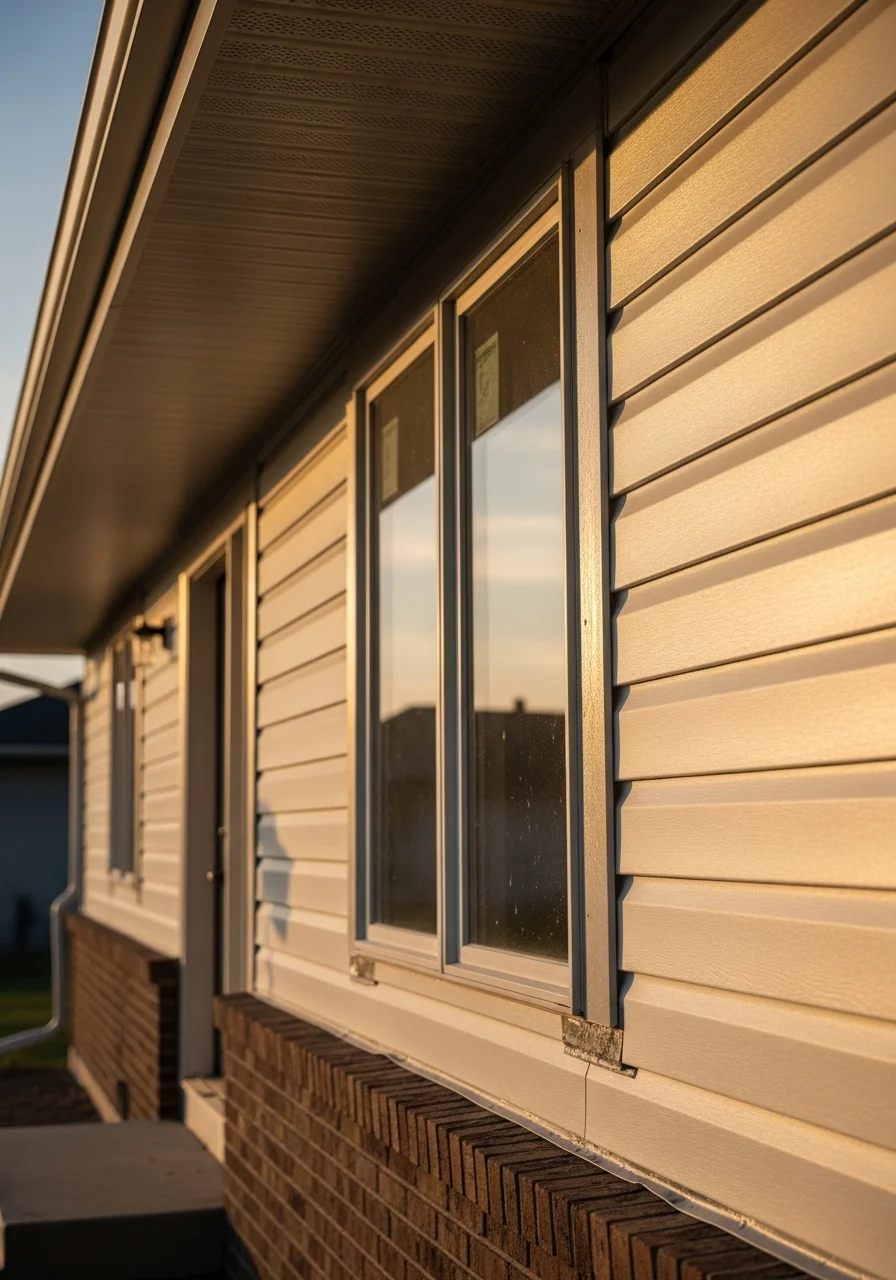 Close-up of quality workmanship on an Adrian home, demonstrating professional attention to detail.